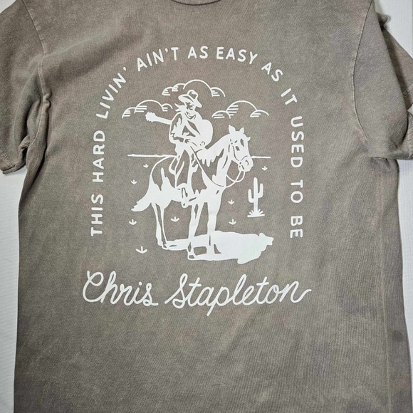 Chris Stapleton Mens Large Graphic T-Shirt‎ Distressed Soft Faded Cotton Tee NEW - Picture 6 of 9